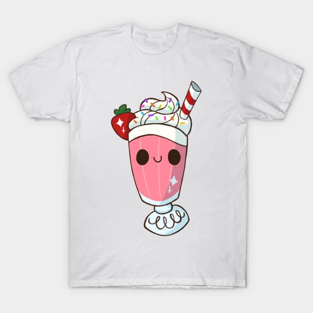 Strawberry Milkshake T-Shirt by mimiranger